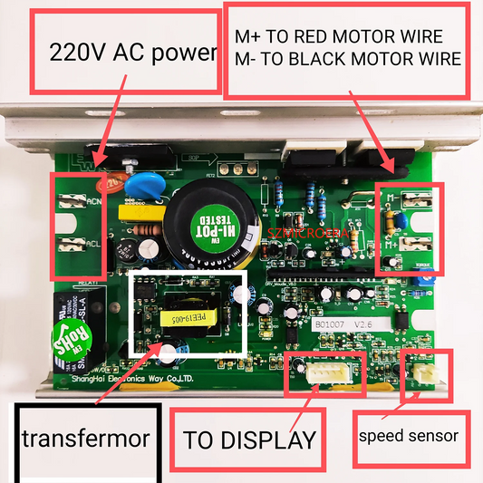 Treadmill Motor Controller Power Board B01007 V2.6 for Johnson T10 T21 T120 Treadmill Control Board