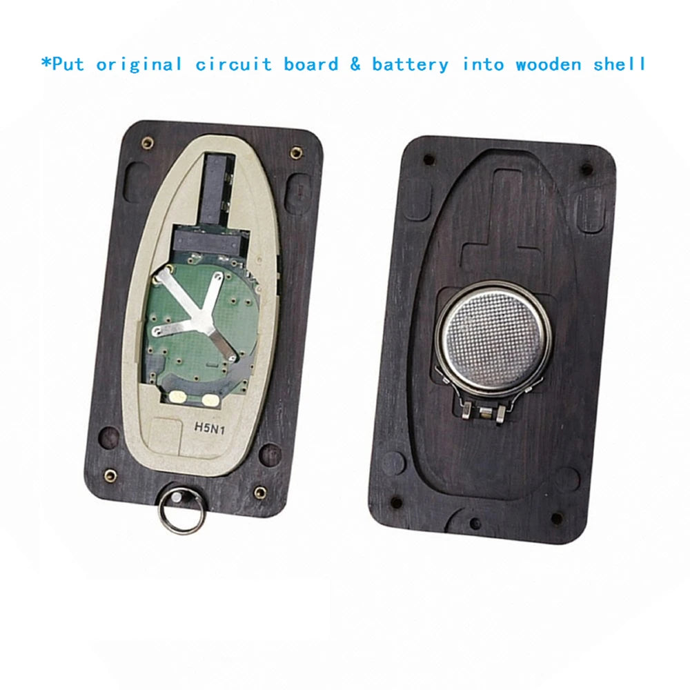 Remote Control Refit Rosewood Car Key Fob Shell Replacement for Nissan Pathfinder Rogue Versa (Circuit Board & Battery Excluded)