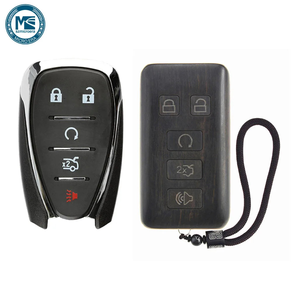 Keyless Entry Remote Control Refit Rosewood Car Key Fob Shell Replacement for Chevrolet Camaro Cruze Malibu Spark