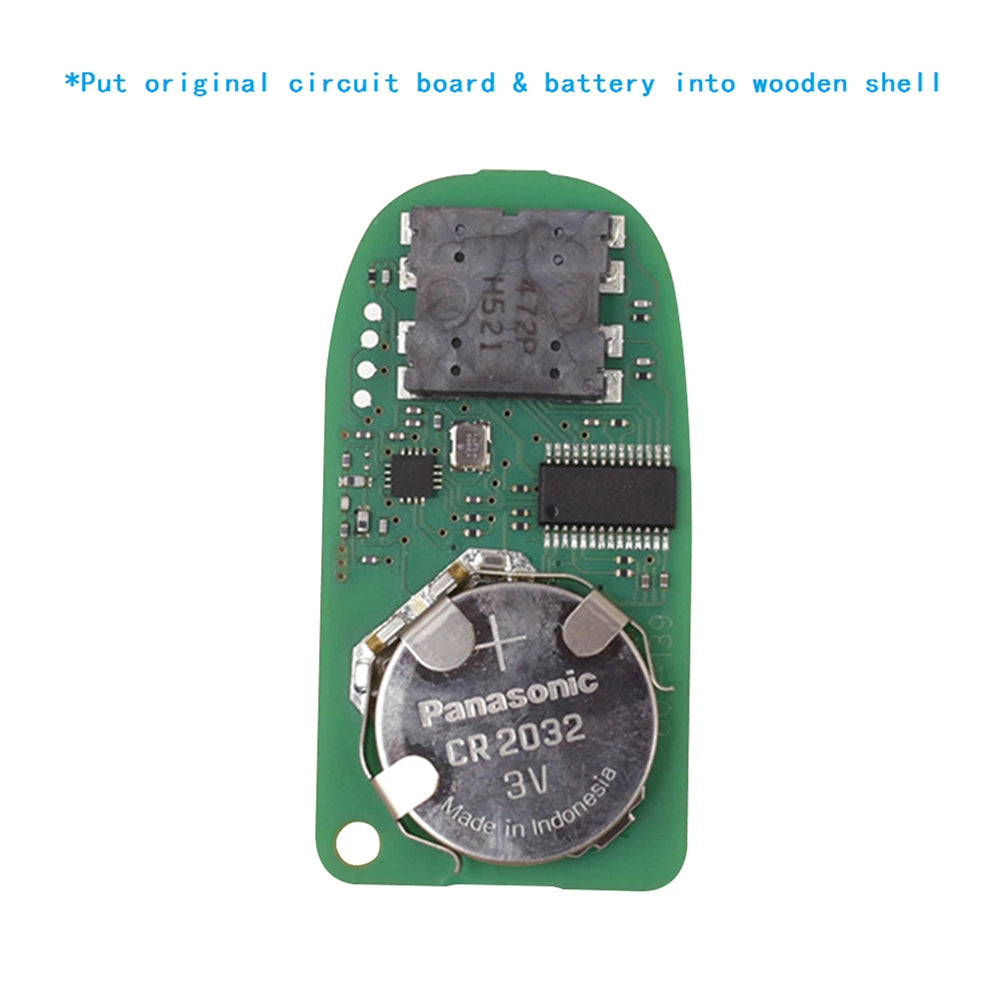 Keyless Entry Remote Control Refit Rosewood Car Key Fob Shell Replacement for Jeep & Dodge & Chrysler NO Circuit Board & Battery