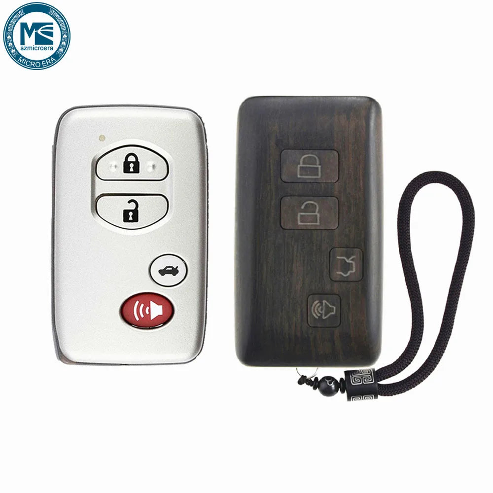 Remote Control Refit Rosewood Car Key Fob Shell Replacement for Toyota Prodo 4Runner Land Cruiser Prius Venza case only