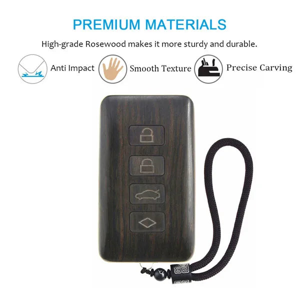 Keyless Entry Remote Control Refit Rosewood Car Key Fob Shell Replacement for BMW (W/O battery&circuit board)