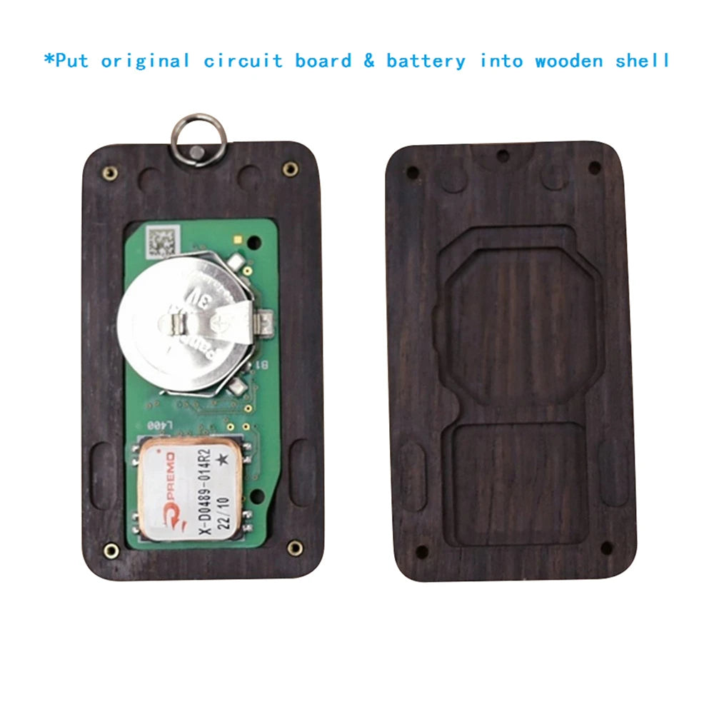 Remote Control Refit Rosewood Car Key Fob Shell Replacement for Land Rover LR4 LR2 Discovery Range Rover (No Circuit Board )