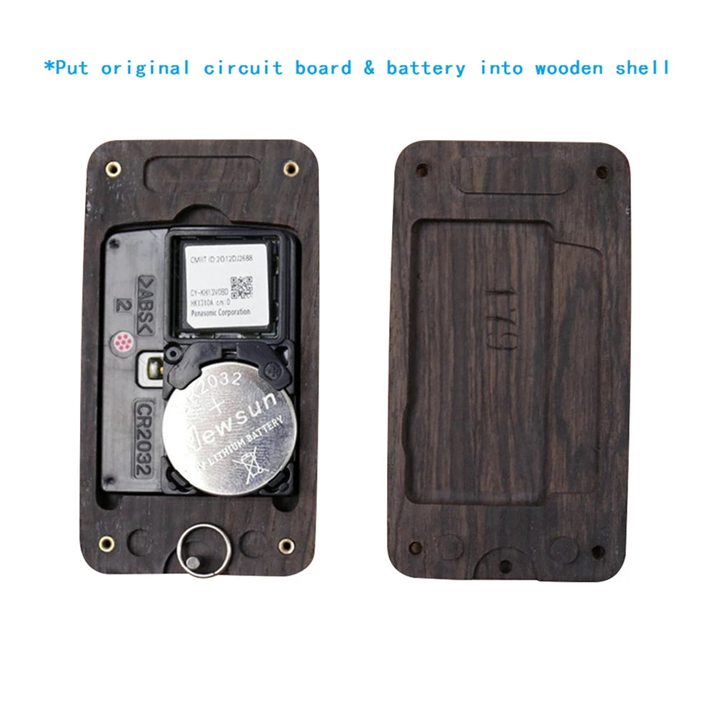 Keyless Entry Remote Control Refit Rosewood Car Key Fob Shell Replacement for Honda Fit Crosstour (NO Circuit Board & Battery)