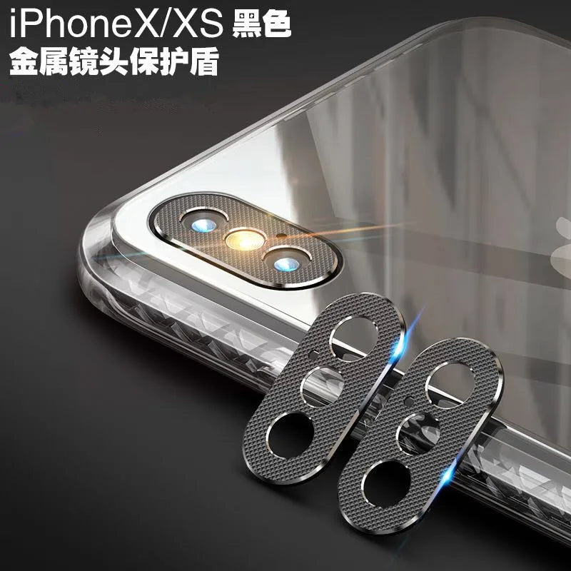 pack of 100pcs Camera protector Metal Rear Camera Lens Protector Cover Ring Bumper for iphone X/XR/XS/XS Max