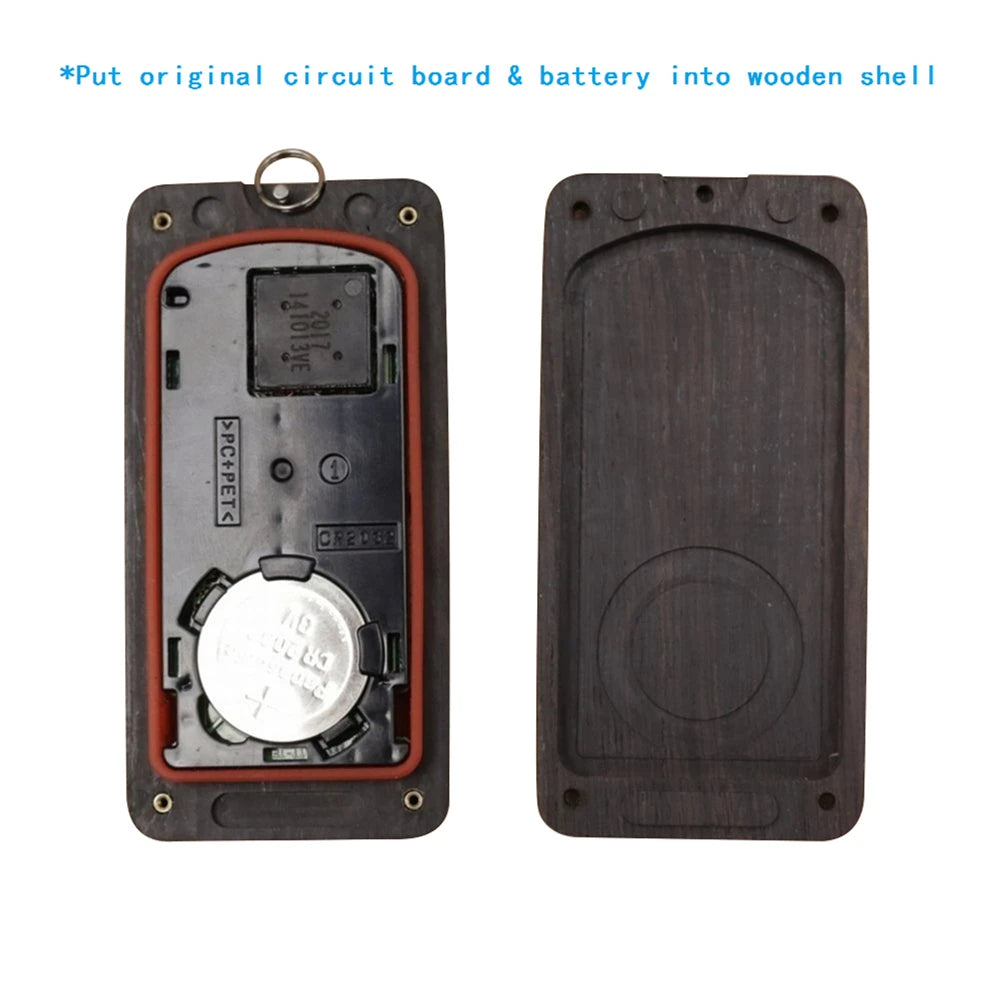 Remote Control Refit Rosewood Car Key Fob Shell Replacement for 2008-2016 Mitsubishi Lancer Outlander NO Circuit Board& Battery