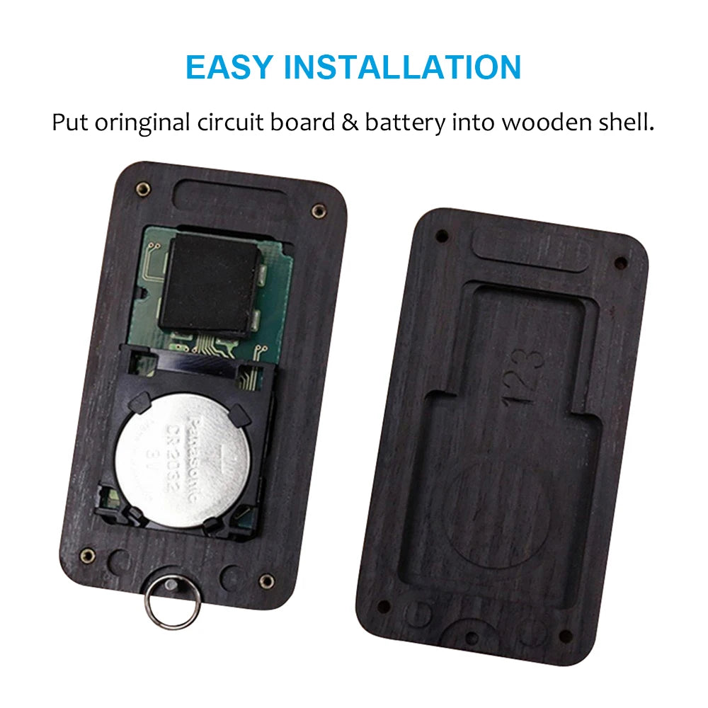 Remote Control Refit Rosewood Car Key Fob Shell Replacement for 2011-2014 Toyota Sienna (Circuit Board & Battery Excluded)