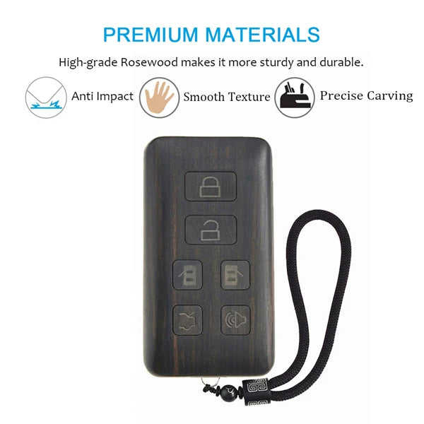 Remote Control Refit Rosewood Car Key Fob Shell Replacement for 2011-2014 Toyota Sienna (Circuit Board & Battery Excluded)