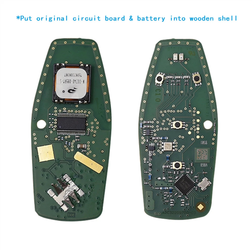 Remote Control Refit Rosewood Car Key Fob Shell Replacement for Ford & Lincoln (Circuit Board & Battery Excluded)