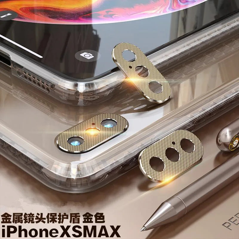 pack of 100pcs Camera protector Metal Rear Camera Lens Protector Cover Ring Bumper for iphone X/XR/XS/XS Max