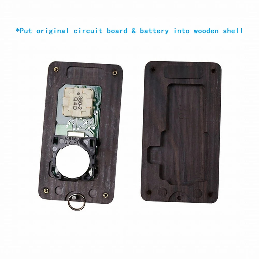Remote Control Refit Rosewood Car Key Fob Shell Replacement for Toyota Prodo 4Runner Land Cruiser Prius Venza case only