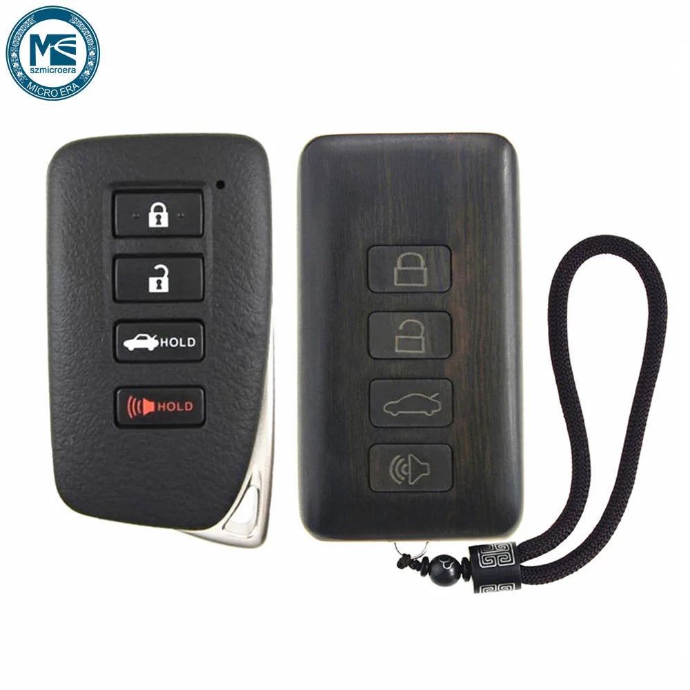Remote Control Refit Rosewood Car Key Fob Shell Replacement for Lexus ES GS IS LX NX RC (Circuit Board & Battery Excluded)