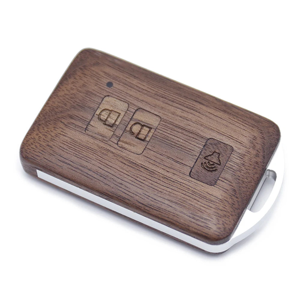 Remote Control Refit Rosewood Car Key Fob Shell Replacement for 2016-2017 Toyota Tacoma Land Cruise Prius RAV4