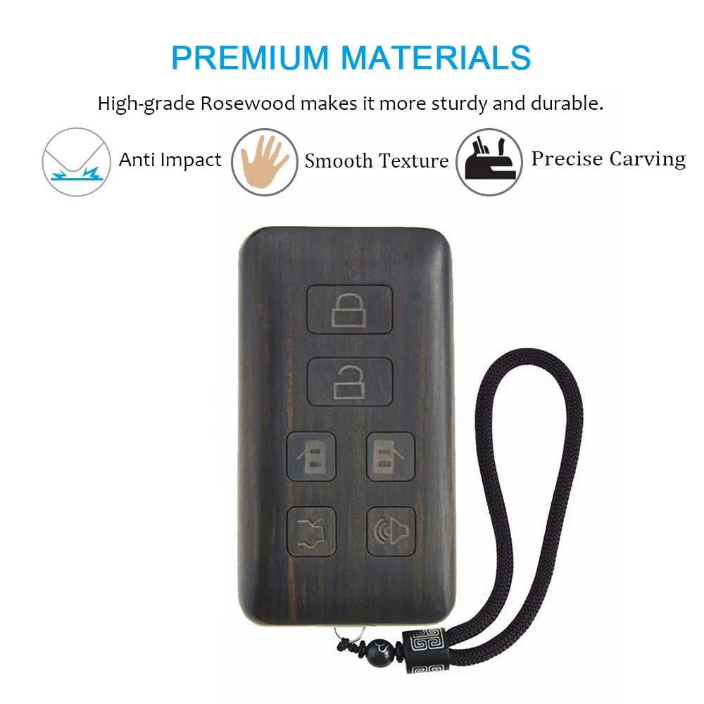 Remote Control Refit Rosewood Car Key Fob Shell Replacement for 2011-2014 Toyota Sienna (Circuit Board & Battery Excluded)