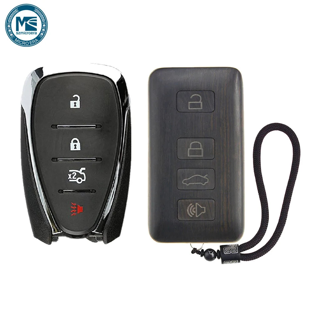 Keyless Entry Remote Control Refit Rosewood Car Key Fob Shell Replacement for Chevrolet Camaro Cruze Malibu Spark