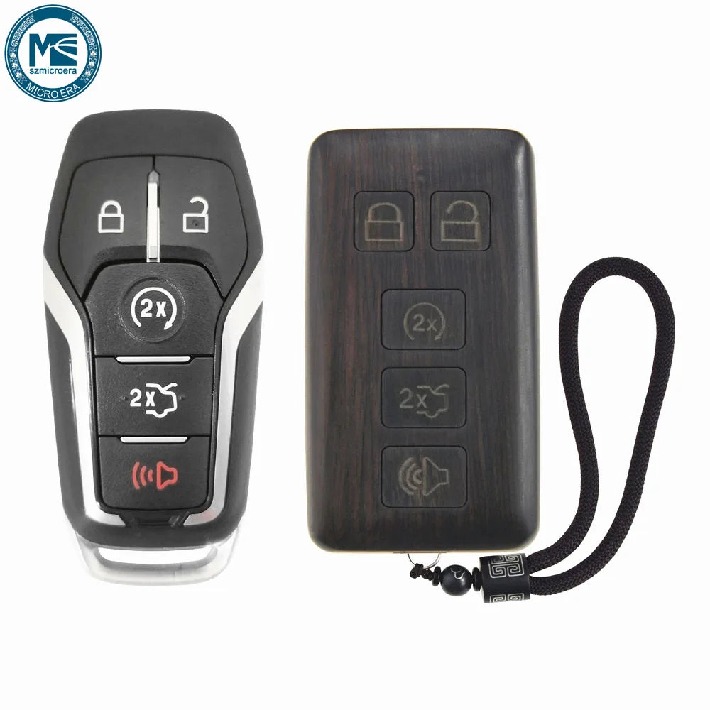 Remote Control Refit Rosewood Car Key Fob Shell Replacement for Ford & Lincoln (Circuit Board & Battery Excluded)