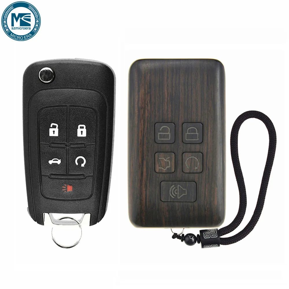 Remote Control Refit Rosewood Car Key Fob Shell Replacement for Buick & Chevrolet (Circuit Board & Battery Excluded)