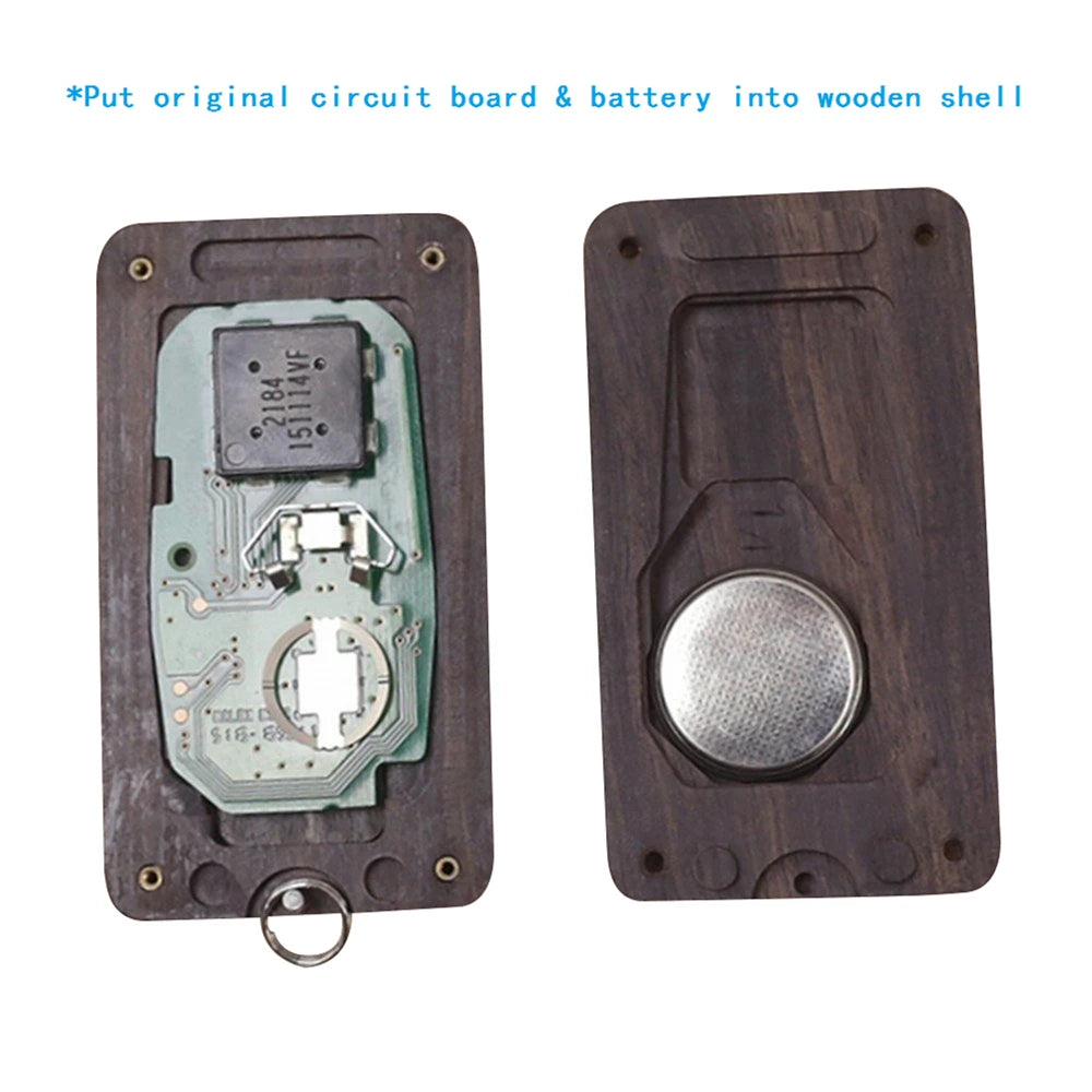 Keyless Entry Remote Control Refit Rosewood Car Key Fob Shell Replacement for Chevrolet Camaro Cruze Malibu Spark