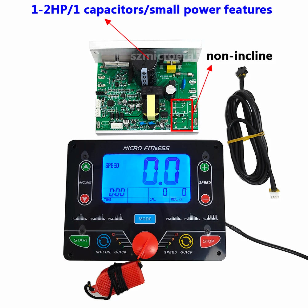 General Use Universal Treadmill Circuit Board Treadmill Console Display Treadmill Control Board Controller 1HP-2HP/4.0HP Motor