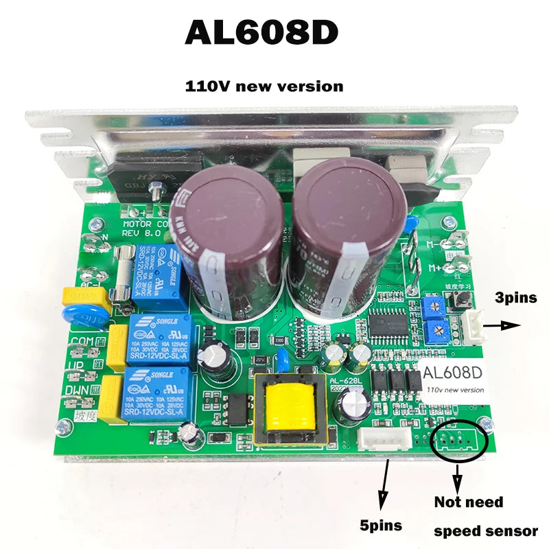 110V Treadmill Circuit Board AL608D Lower Control Board Motor Driver Board Treadmill Motor Controller