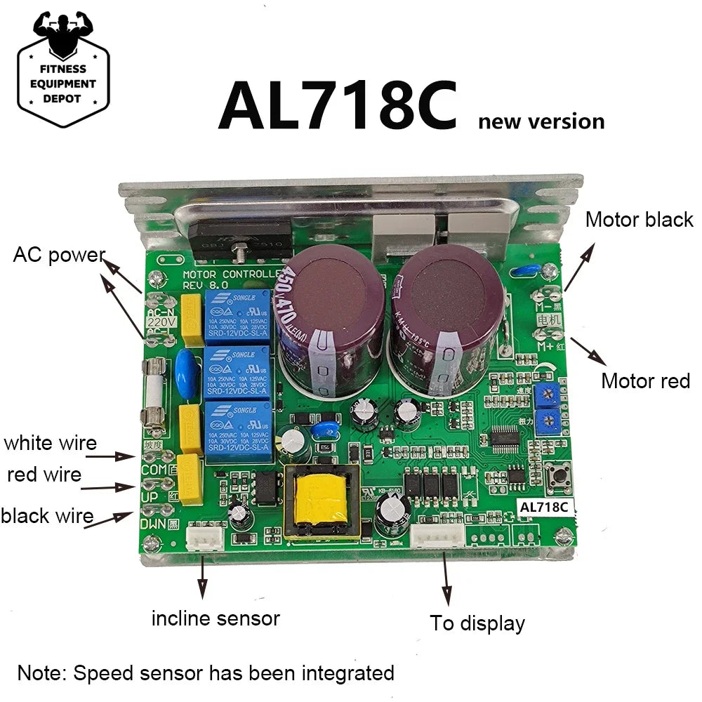 AL718C Control Board for Treadmill, Circuit Board, Power Supply Board, Motherboard Driver