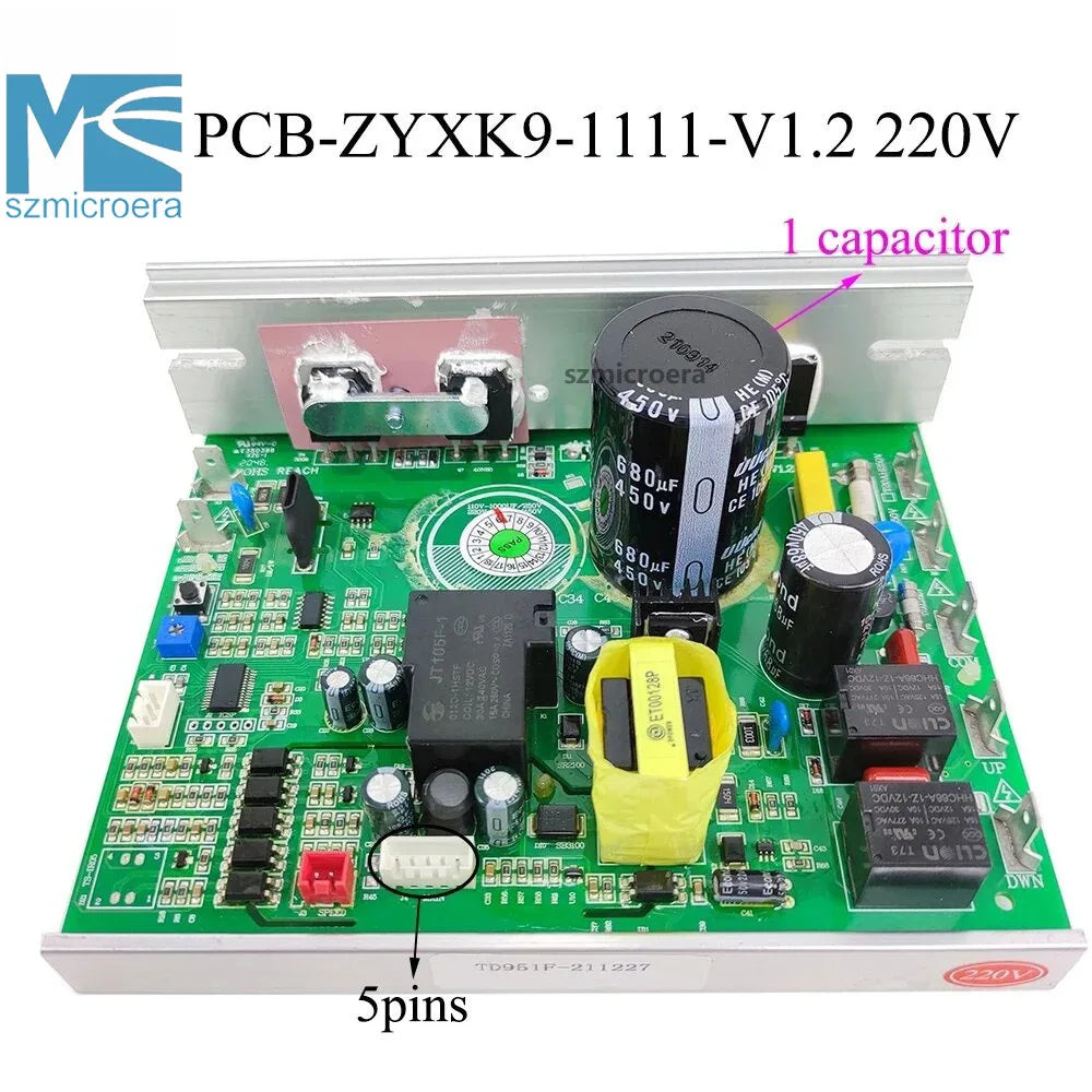 Motor Controller for SHUA Treadmill, Power Supply Mainboard, ZYXK9, PCB-ZYXK9-1111-V1.2.PCB, Circuit Board