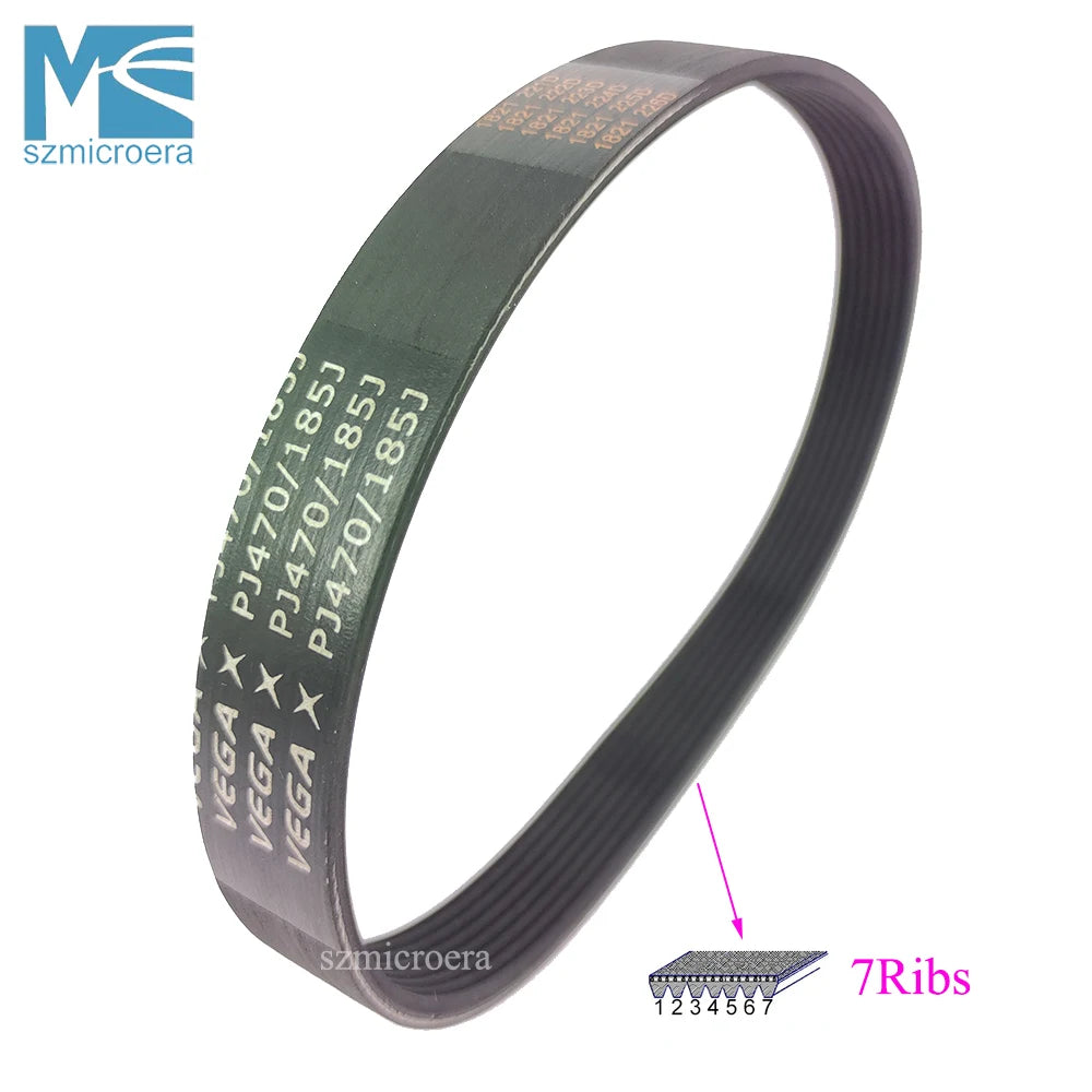 OEM Quality VEGA V-Belt PJ470 185J 3/4/5/6/7/8/9 Ribs Treadmill Motor Belt Lawn Mower Belt