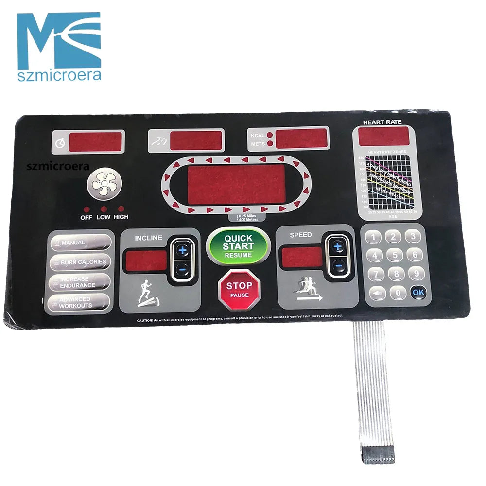 Startrac-Treadmill Button Panel Control Panel Membrane Switch for STAR TRAC 3552 S-TRC3552