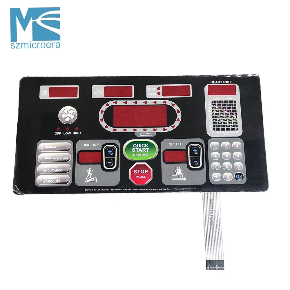 Startrac-Treadmill Button Panel Control Panel Membrane Switch for STAR TRAC 3552 S-TRC3552