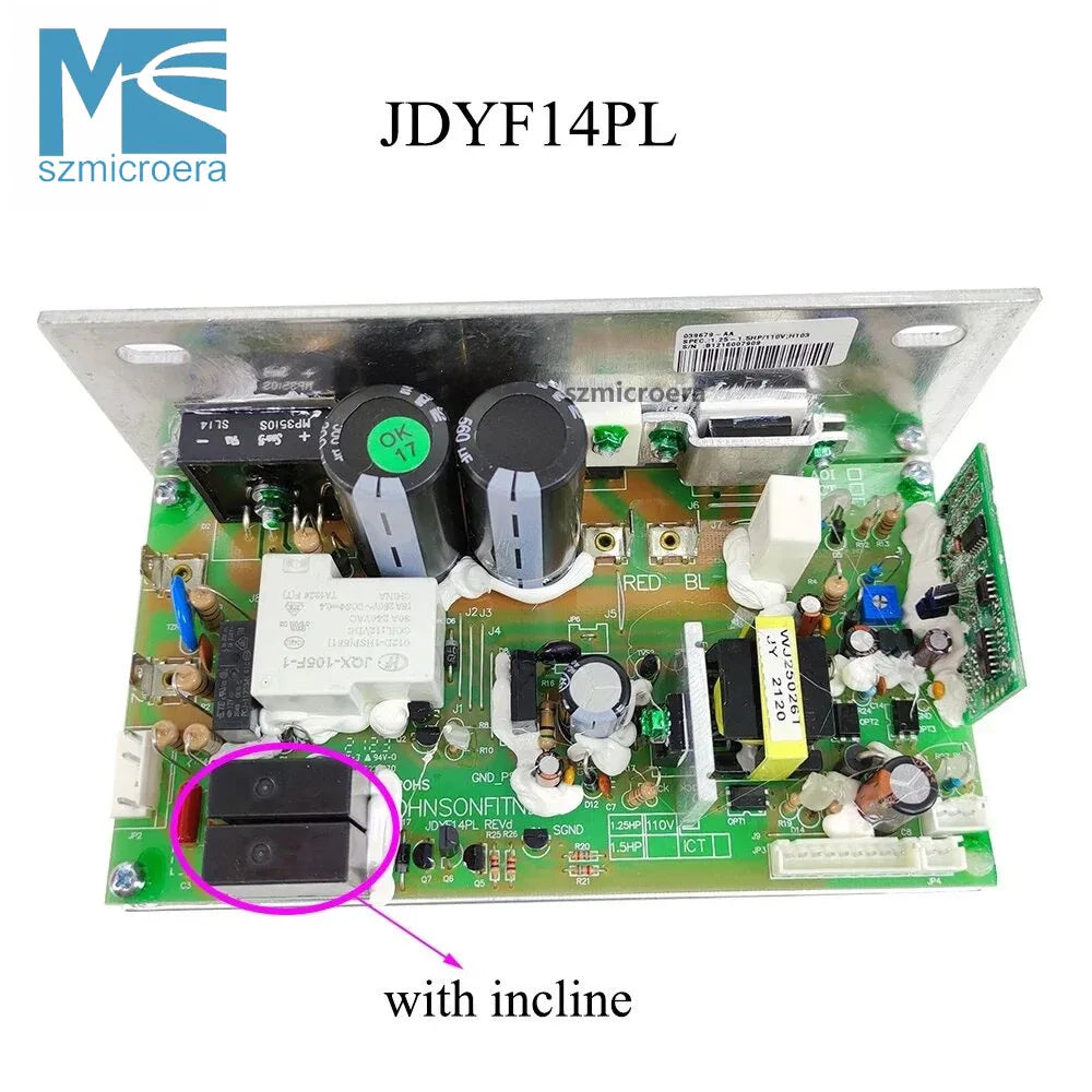 JDYF14PL, Circuit Board for Johnson Treadmill, Motor Controller, 098847(1.25-1.5)HP, H1038101, 039679-AA