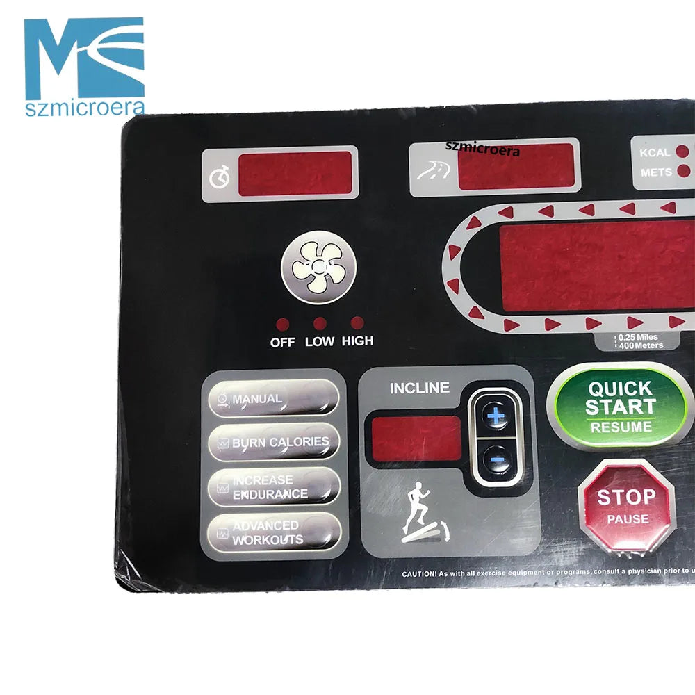 Startrac-Treadmill Button Panel Control Panel Membrane Switch for STAR TRAC 3552 S-TRC3552