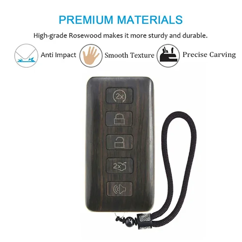 Keyless Entry Remote Control Refit Rosewood Car Key Fob Shell Replacement for Ford Flex Edge Taurus Fusion