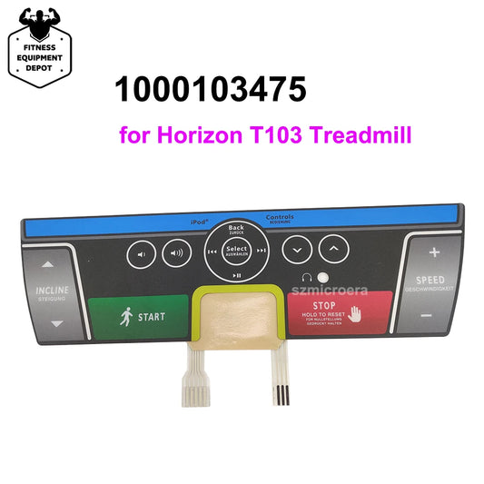Control Panel 1000103475 Treadmill Button Panel for Horizon T103 Treadmill Membrane Keypad Console Part