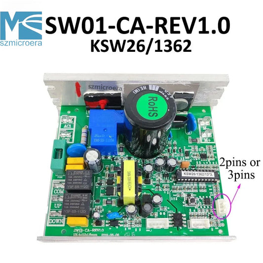 SW01-CA-REV1.0 KSW26, KSW16, KSW13, Motor Controller for Reebok OMA Treadmill, Circuit Board Control Board, 220V Input