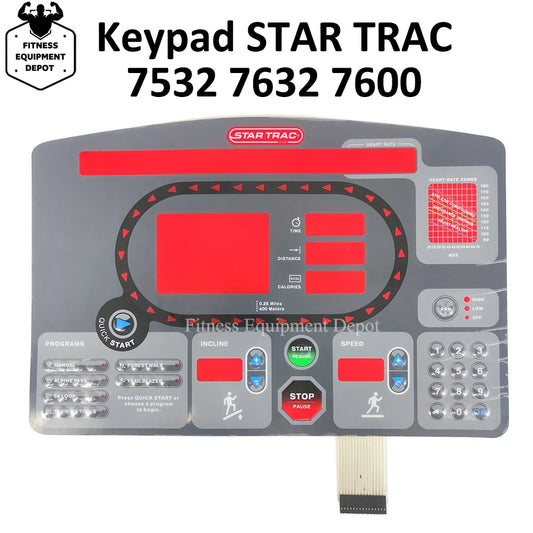 Treadmill Button Panel Keypad STAR TRAC 7532 7632 7600 Control Panel Membrane Switch for STAR T-RAC