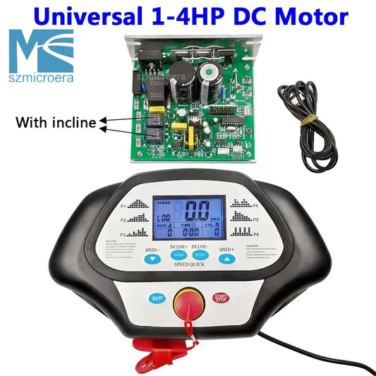 General Use Repair Treadmill Motor Controller Display Control Board + Treadmill Instrument Panel 1-2.0HP 1-4.0HP DC Motor