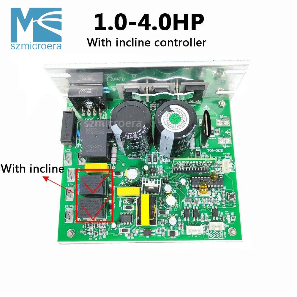 General Use Repair Treadmill Motor Controller Display Control Board + Treadmill Instrument Panel 1-2.0HP 1-4.0HP DC Motor