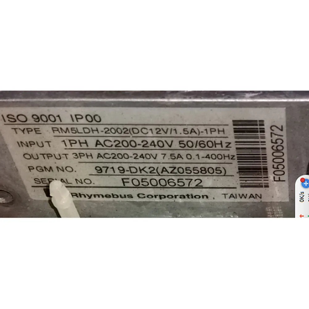Power Adapter RM5LDH-2002 for BH LK6000 SERIES Treadmill Inverter RM5LDH-2002(DC12V/1.5A)-1HP 9719-DK2(AZ055805) F05006572