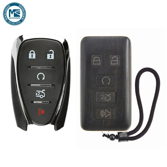Keyless Entry Remote Control Refit Rosewood Car Key Fob Shell Replacement for Chevrolet Camaro Cruze Malibu Spark