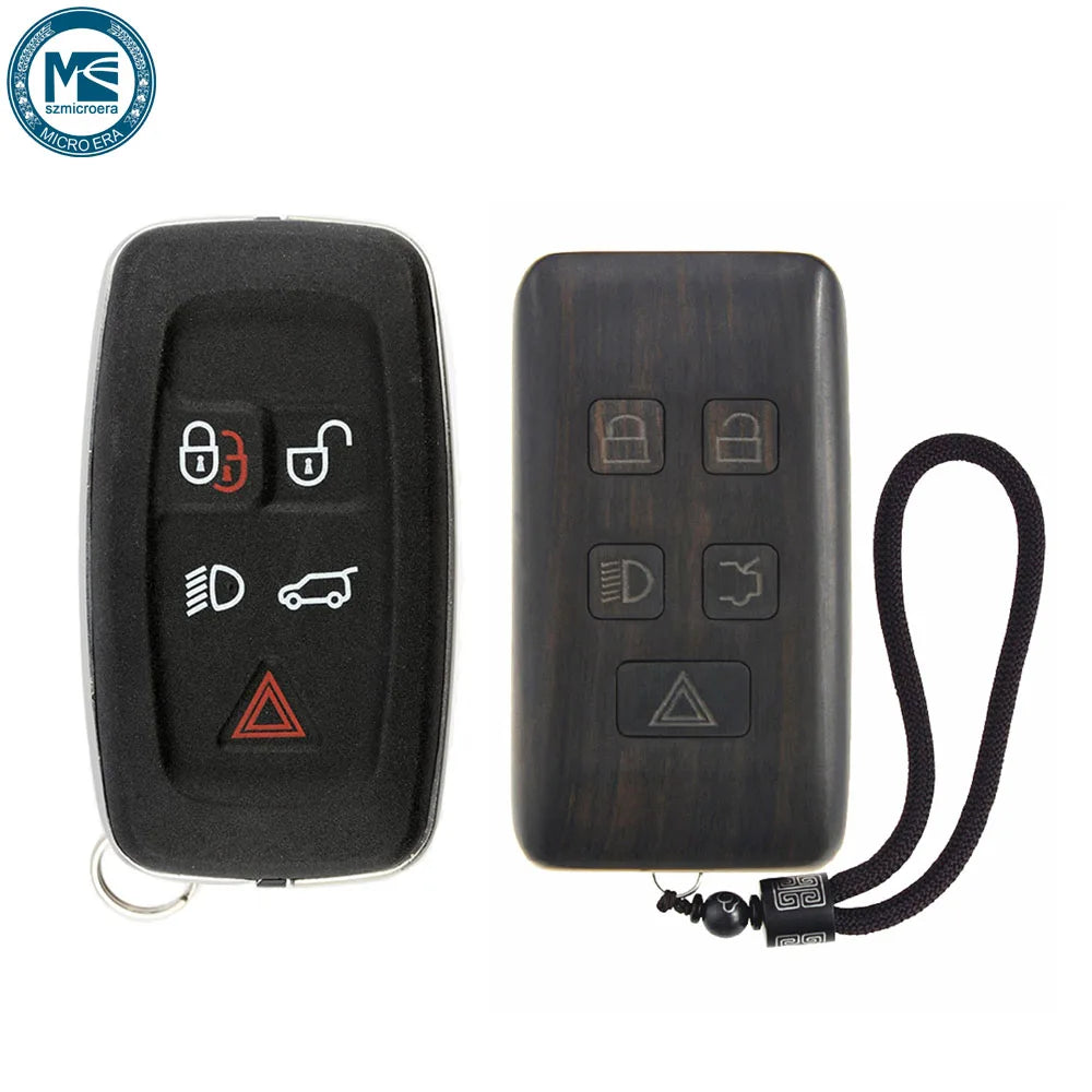 Remote Control Refit Rosewood Car Key Fob Shell Replacement for Land Rover LR4 LR2 Discovery Range Rover (No Circuit Board )