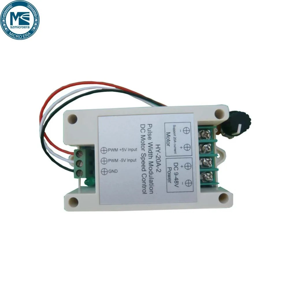 HY-20A-2 PWM DC motor speed controller support variable frequency input control 0-5v control 9V-48V