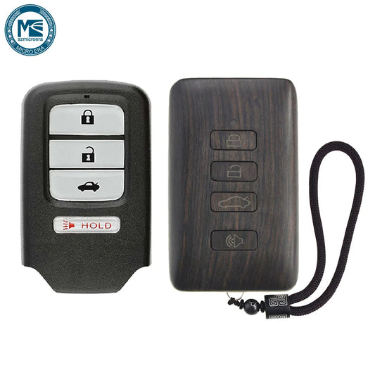 Keyless Entry Remote Control Refit Rosewood Car Key Fob Shell Replacement for Honda (Circuit Board & Battery Excluded)