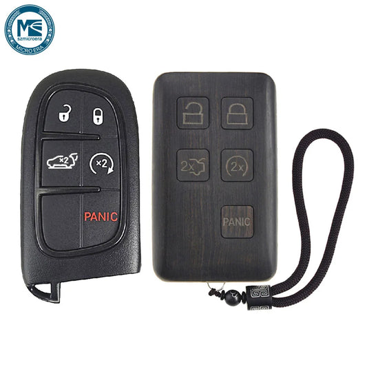 Keyless Entry Remote Control Refit Rosewood Car Key Fob Shell Replacement for Jeep Grand Cherokee (NO Circuit Board & Battery