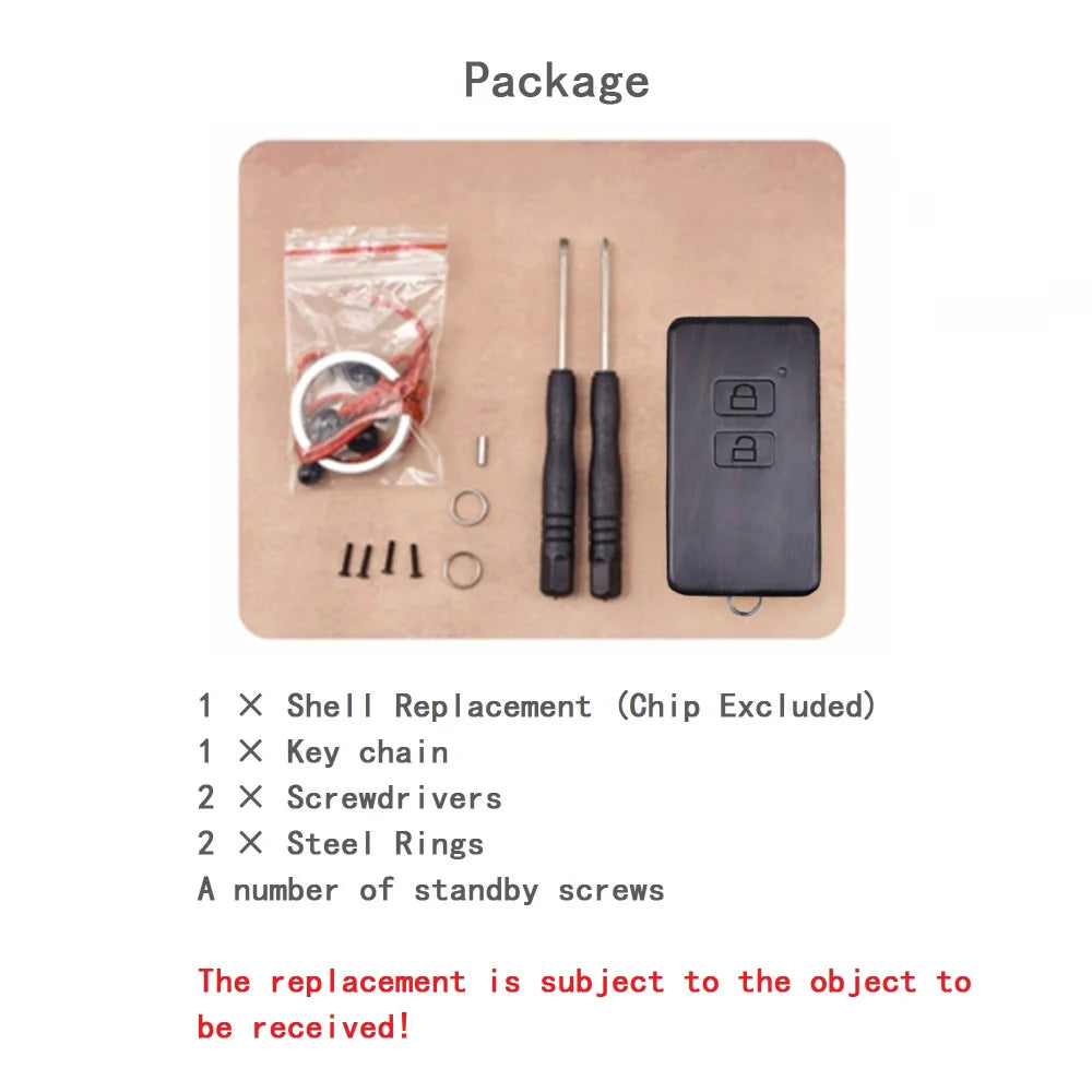Car Remote Control case Refit Wooden Car Key housing Replacement for for Ford C-Max Fiesta Focus (W/O Circuit Board )