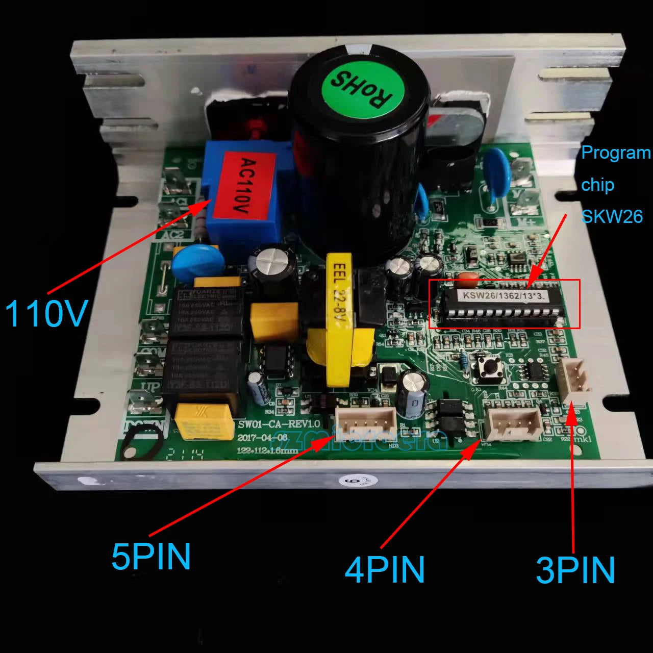 Treadmill Motor Controller 110V KSW26 1362 13*3 SW01-CA-REV1.0 For Reebok Oma General Treadmill Control Board Power Supply Board