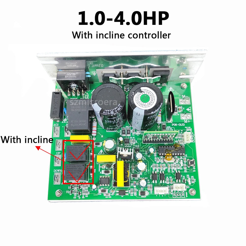 General Use Repair Treadmill Motor Controller Display Control Board + Treadmill Instrument Panel 1-2.0HP 1-4.0HP DC Motor