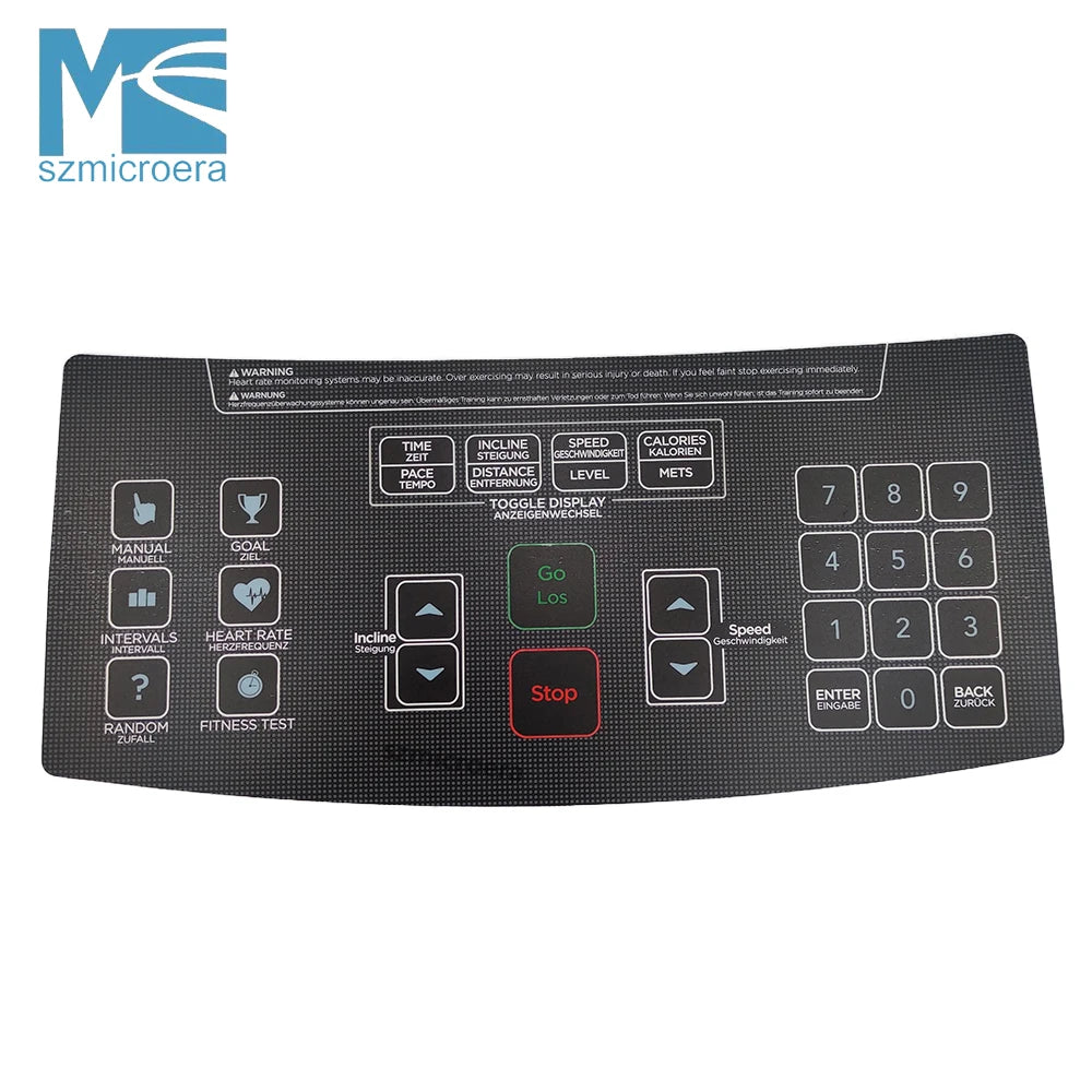 Treadmill Membrane Switch for JOHNSON T7000PRO T7000PLUS VISION T60, Membrane Keyboard Stickers, Start and Stop Button