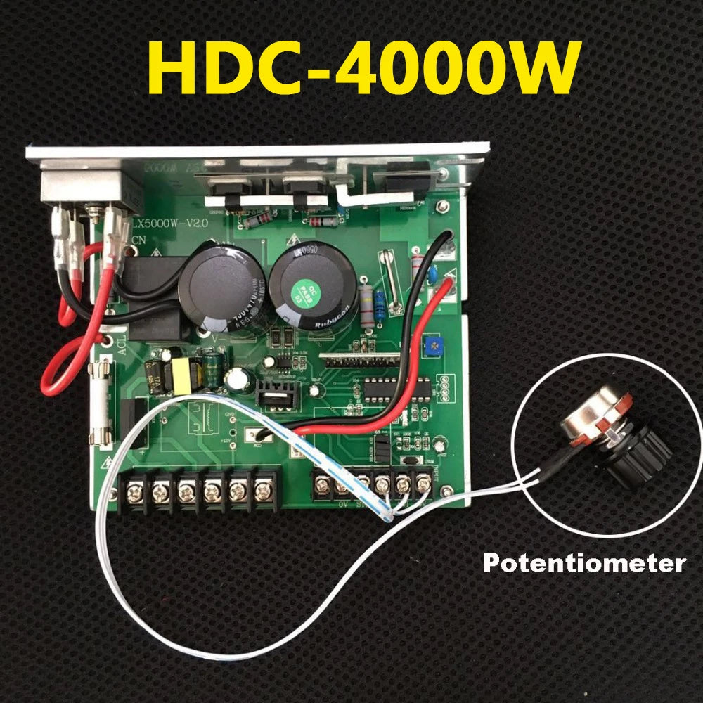 4000W High-power DC Motor Speed Controller for 180V Motor Stepless Speed Regulation Switch DC Motor Drive Board HDC-4000W
