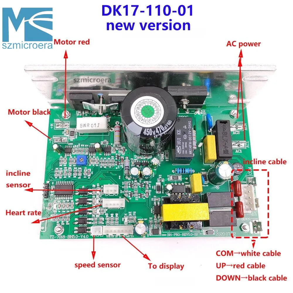 Treadmill Motor Controller, DK17-110-01, DK17-220-01, Control Board Driver Board, Compatible with DK City NB702028