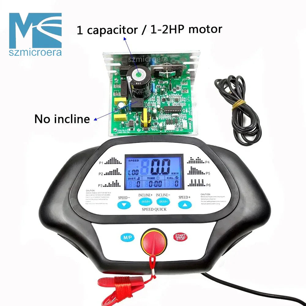 General Use Repair Treadmill Motor Controller Display Control Board + Treadmill Instrument Panel 1-2.0HP 1-4.0HP DC Motor